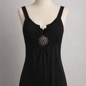 Chic Black Women's Camisole with Embellishment Y2K